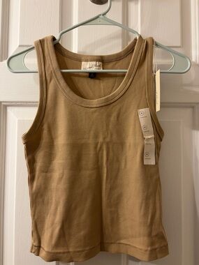 Universal Thread Ribbed Tank Top - Camel